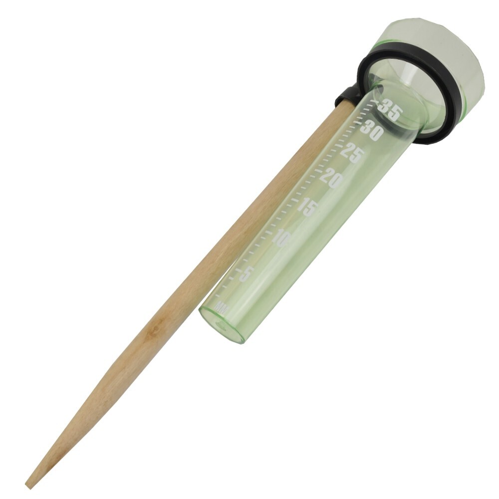 Regenmesser Kunststoff mit Halterung