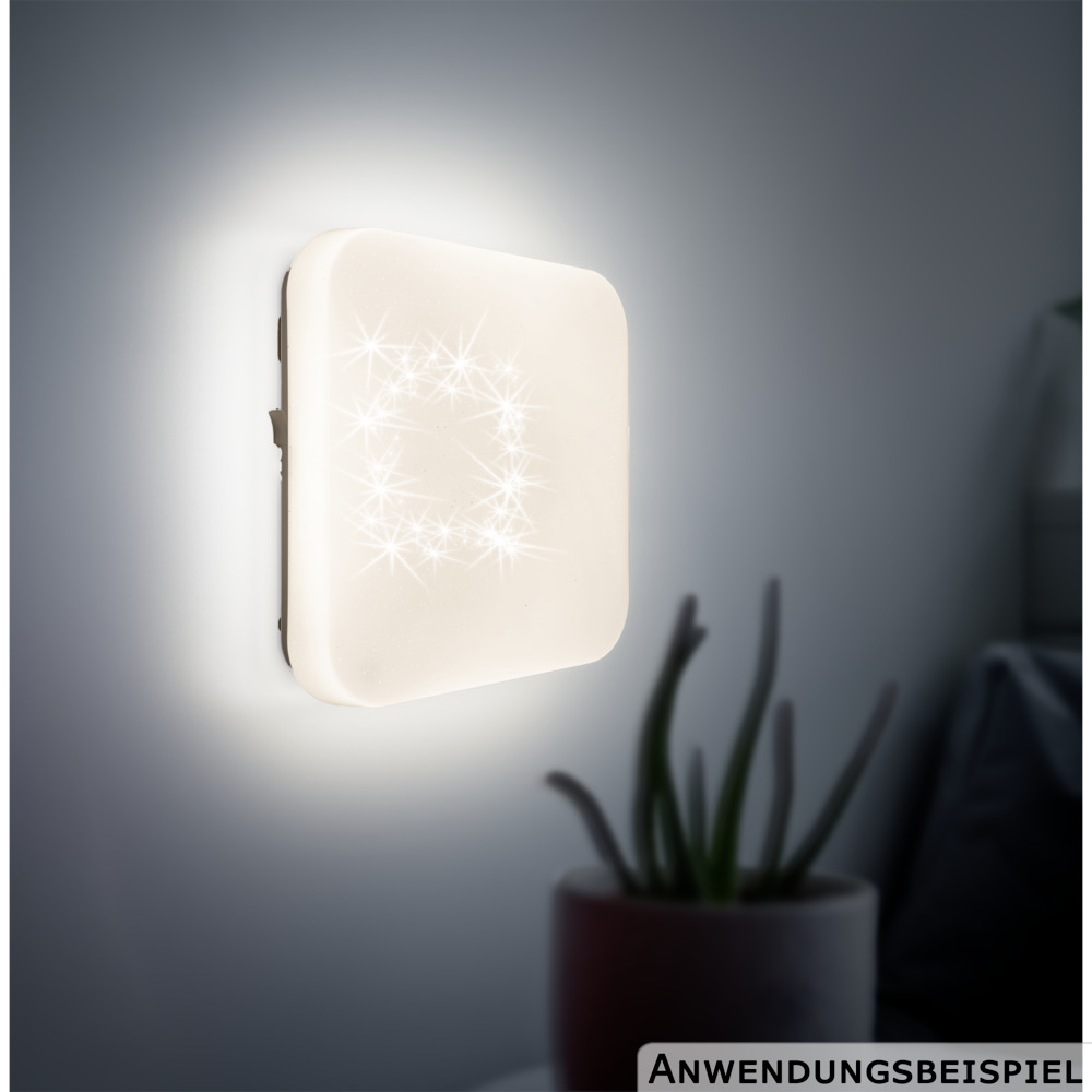 DECOPRO LED-Wand- und Deckenleuchte eckig mit Sternenhimmel 18 W image number 2