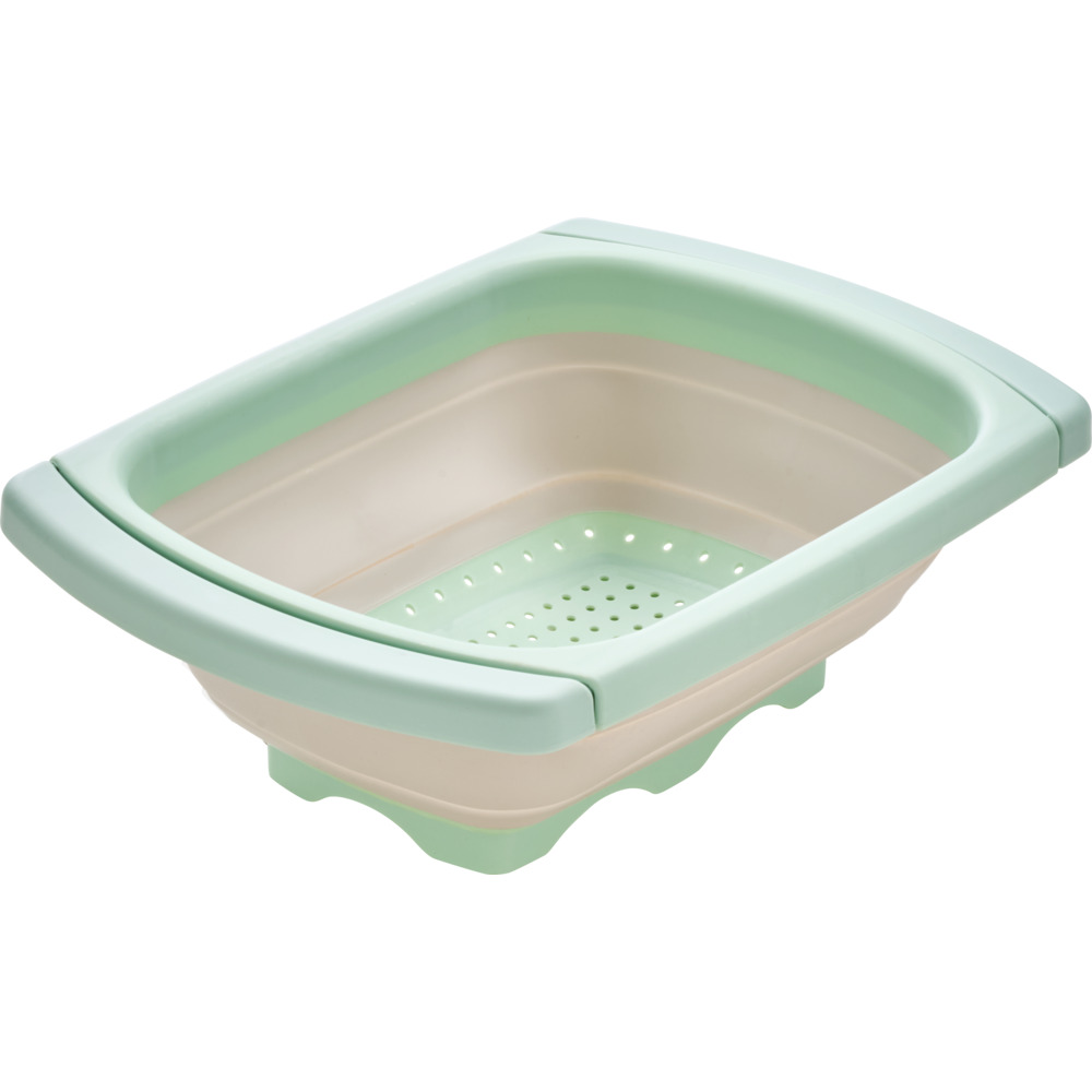 Sieb faltbar medium ausziehbar 38/60 x 26,5 x 4,5 cm gr&uuml;n image number 1