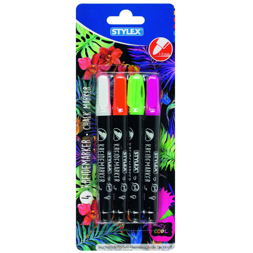 Kreidemarker 4 St&uuml;ck, Strichst&auml;rke 1-3 mm