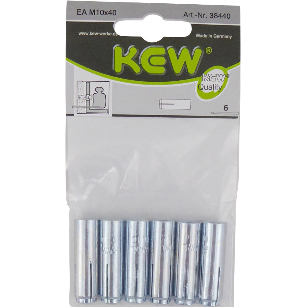 Einschlaganker Set 6 St&uuml;ck 40 mm mit M10 Innengewinde