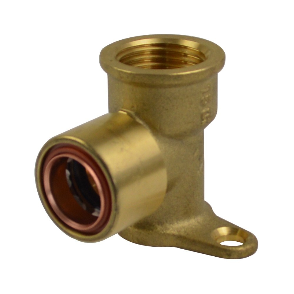 Wandscheibe 15mmx1/2"IG 90&deg;Steckfitting Deckenwinkel Rotguss