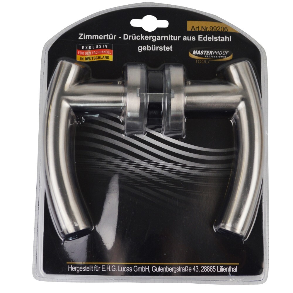 T&uuml;rdr&uuml;cker Garnitur Edelstahl geb&uuml;rstet