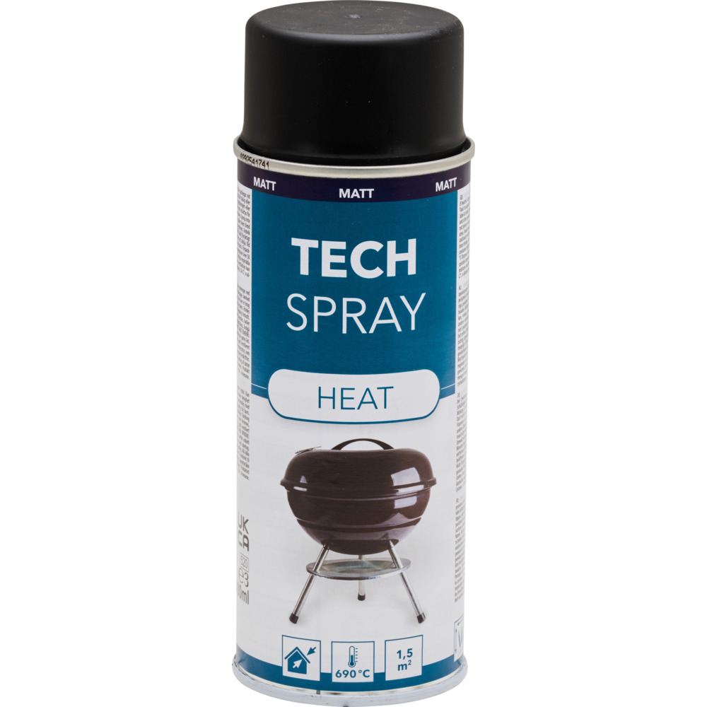 Lackspray 400 ml schwarz 600&deg; hitzebest&auml;ndig image number 1
