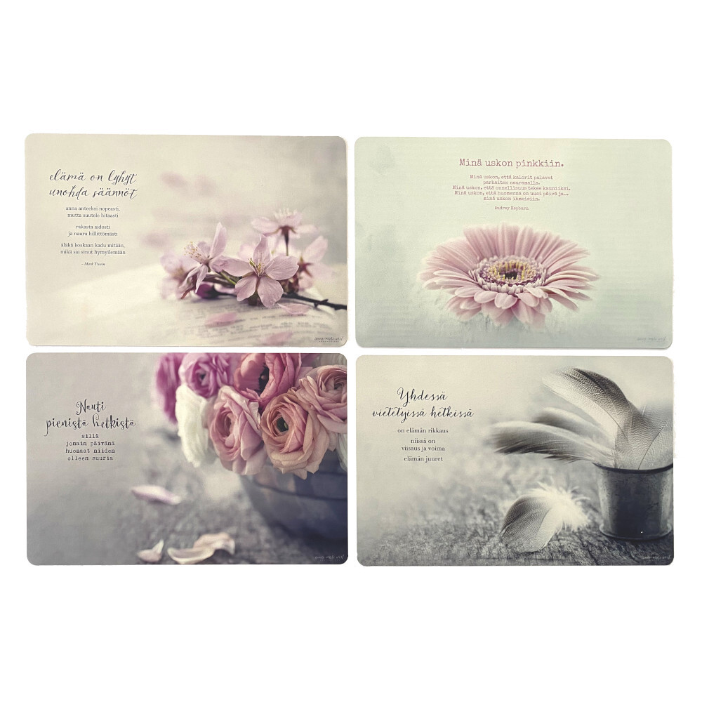 Platzset 44 x 29 cm aus Kunststoff mit Blumenmotiv