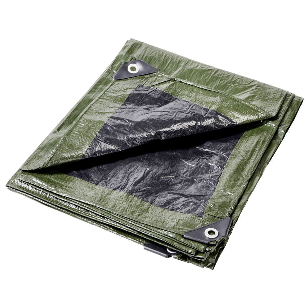 Abdeckplane 2 x 3 m 90 g/m&sup2; aus B&auml;ndchengewebe in Dunkelgr&uuml;n image number 1