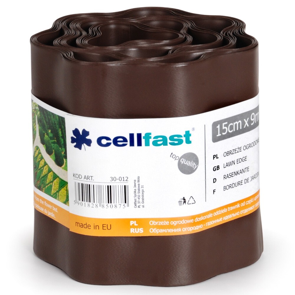 Rasenkante wellig in Braun 10 cm