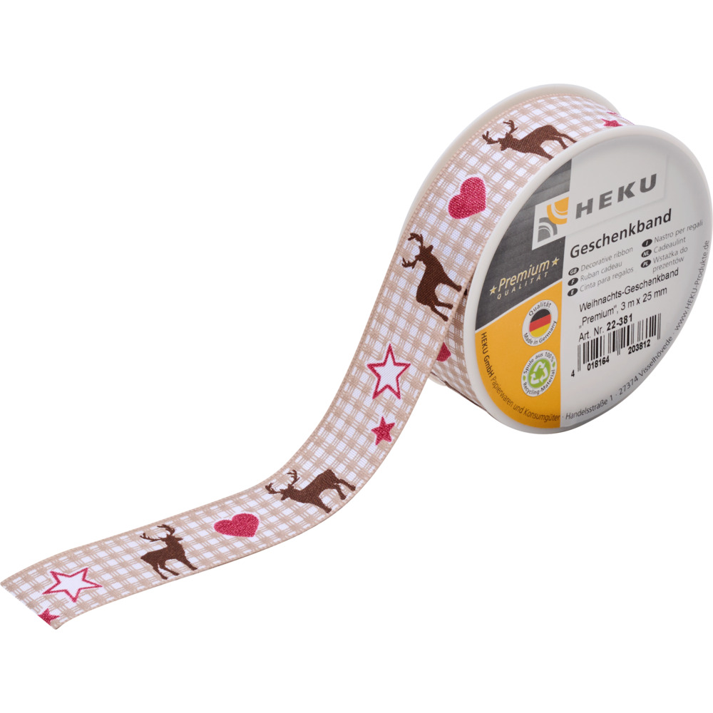 Geschenkband Weihnachten, 3 m x 25 mm image number 3