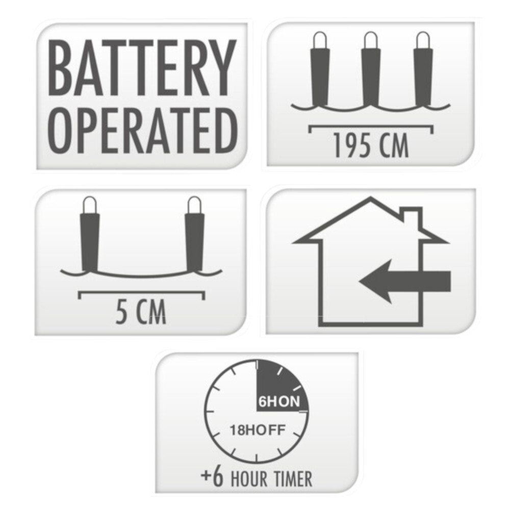 LED-Lichtschlauch 2 m mit 40 LEDs warmwei&szlig; und Timerfunktion image number 1