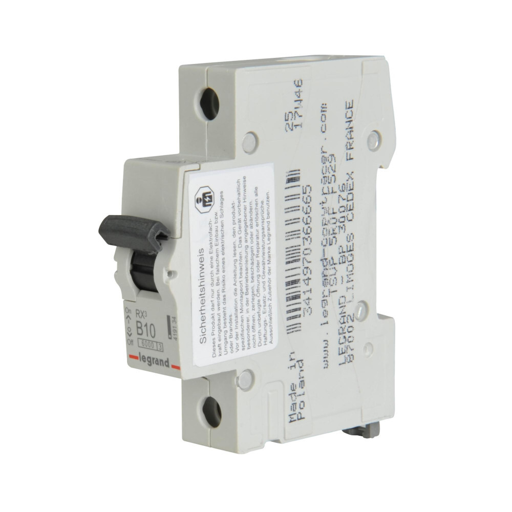 Leitungsschutzschalter 1-polig B 10A mit 6 kA und Beschriftungsfeld