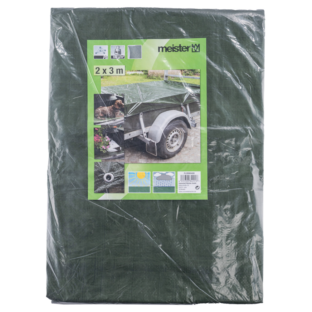 Abdeckplane 2 x 3 m 100 g/m&sup2; aus B&auml;ndchengewebe