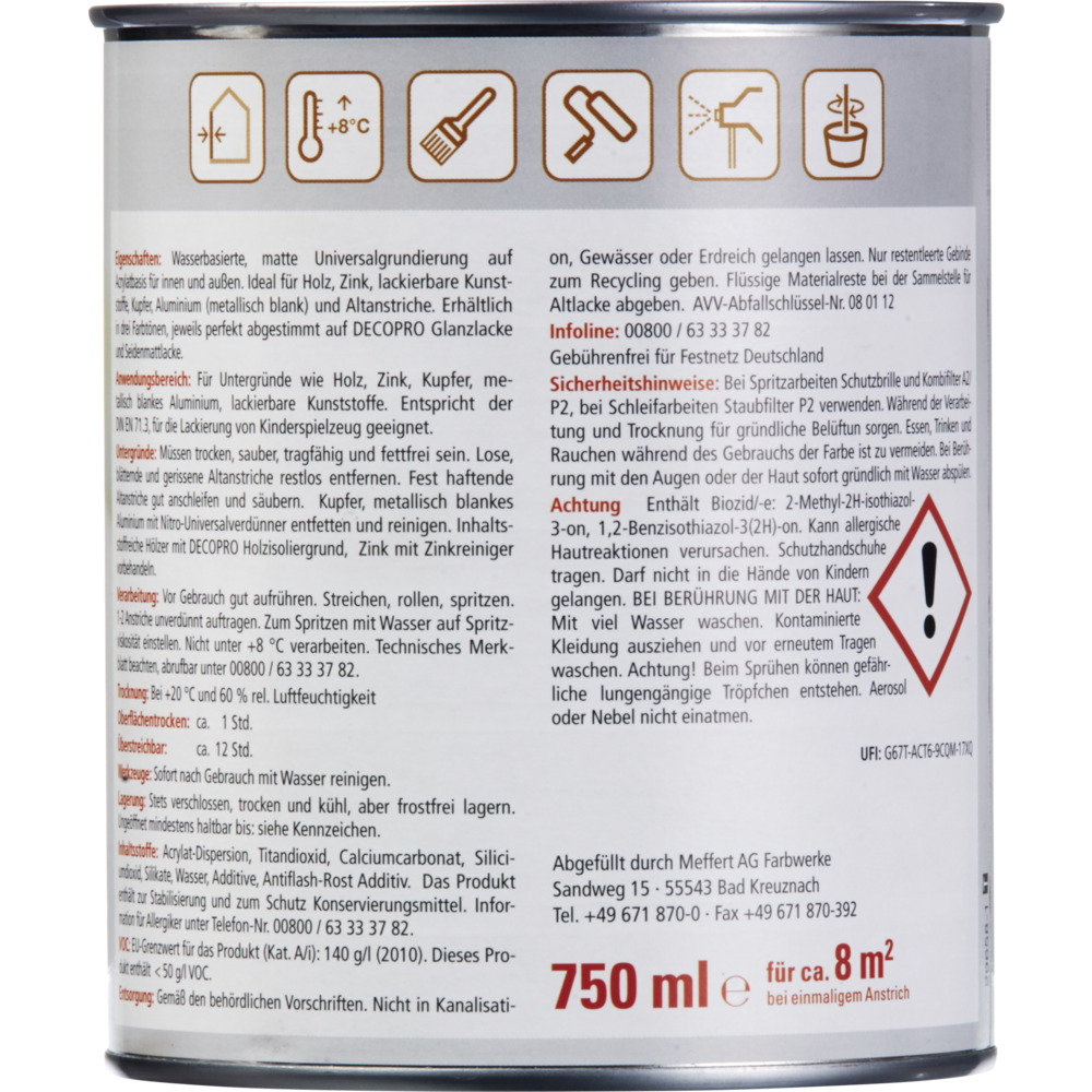 DECOPRO Multigrund grau f&uuml;r innen und au&szlig;en image number 1