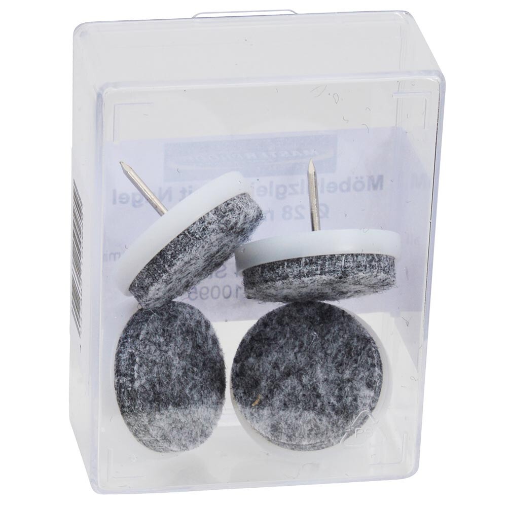 Filzgleiter 28 mm 4 St&uuml;ck mit Nagel