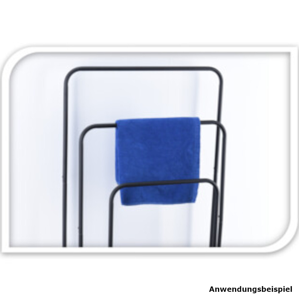 Handtuchhalter schwarz mit 3 Haltestangen B-Ware image number 1