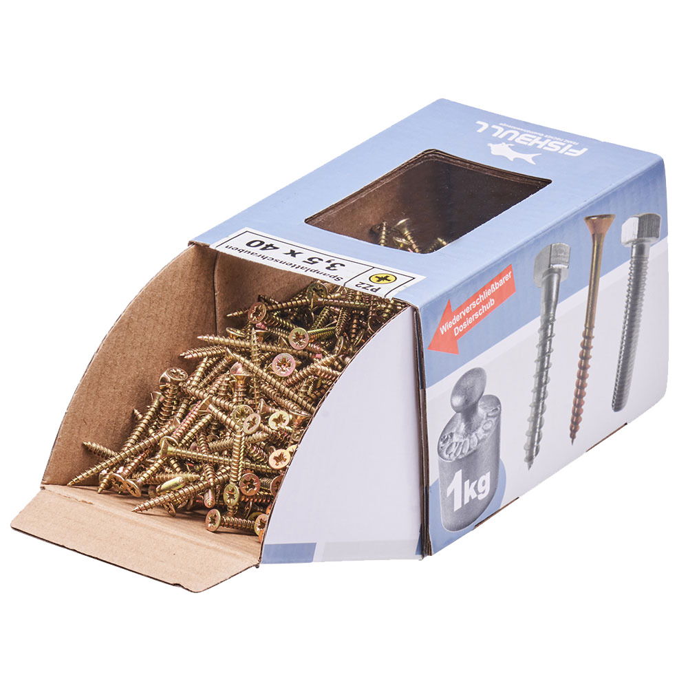 Spanplattenschraube 3,5x40 mm PZ 1kg FISHBULL-Pack Senkkopf Vollgewinde Kreuzschlitz image number 3