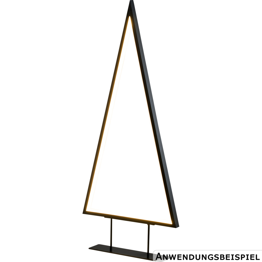 Standdeko LED-Tannenbaum stehend 70 cm aus Metall in Schwarz mit LEDs image number 4