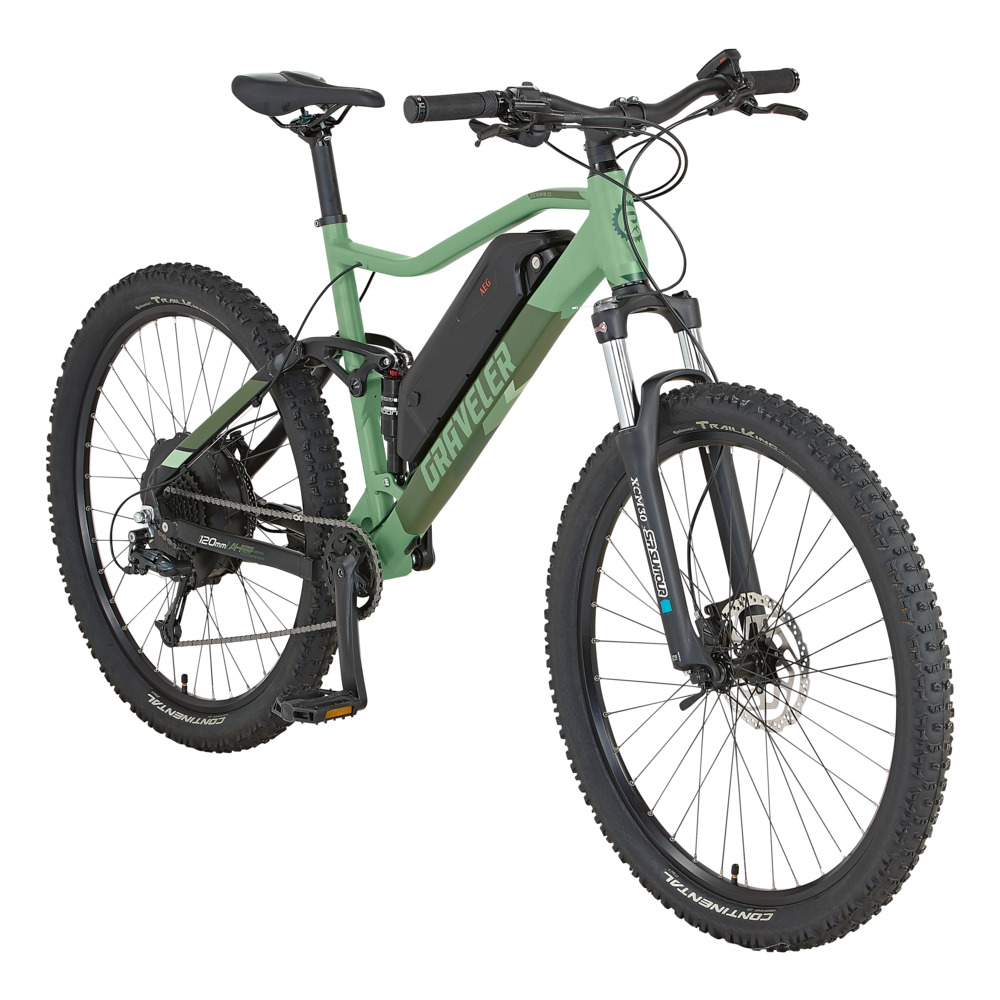 PROPHETE Graveler 22 Fully E-Mountain-Bike 27,5" in Gr&uuml;n