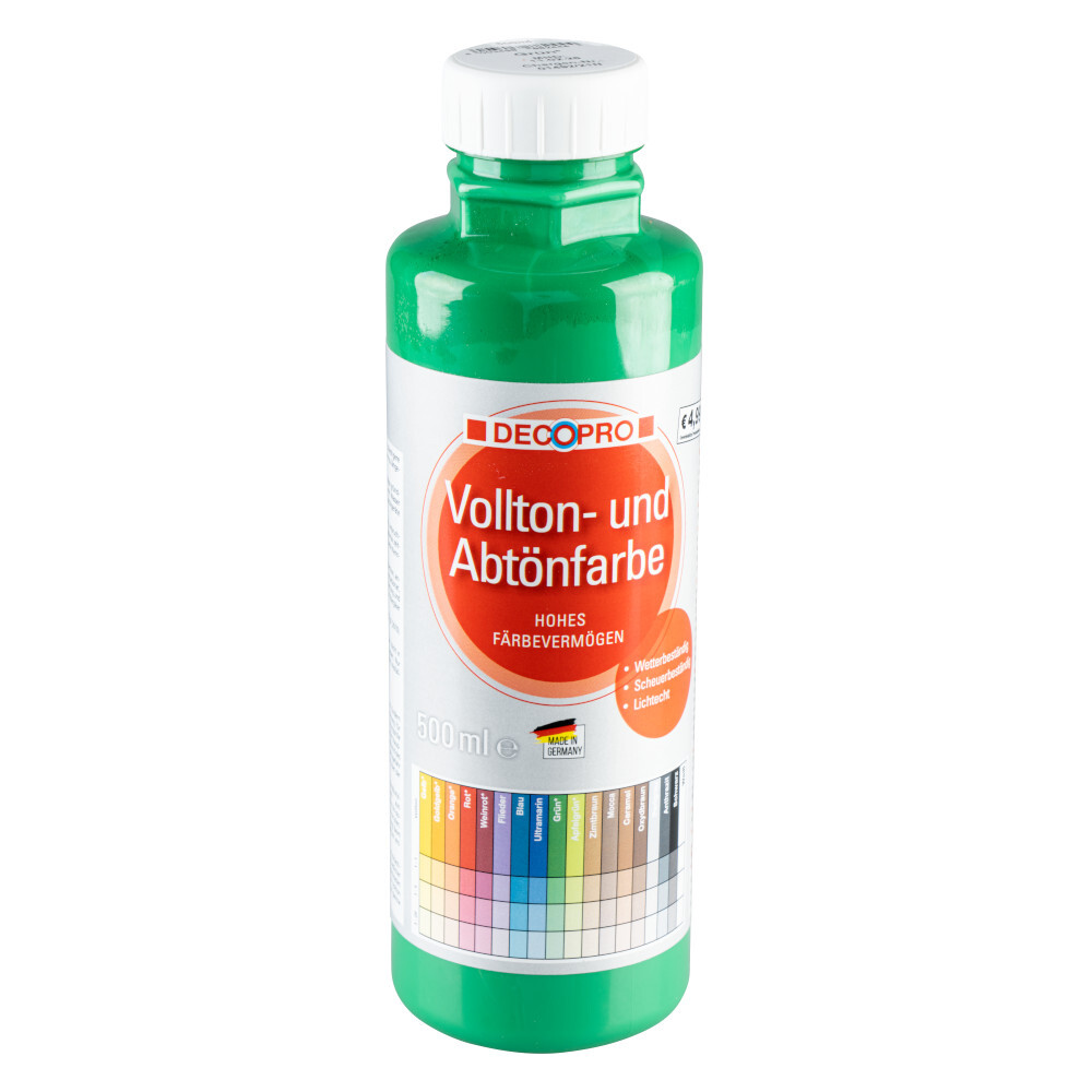 DECOPRO Vollton und Abt&ouml;nfarbe 500 ml gr&uuml;n innen und au&szlig;en