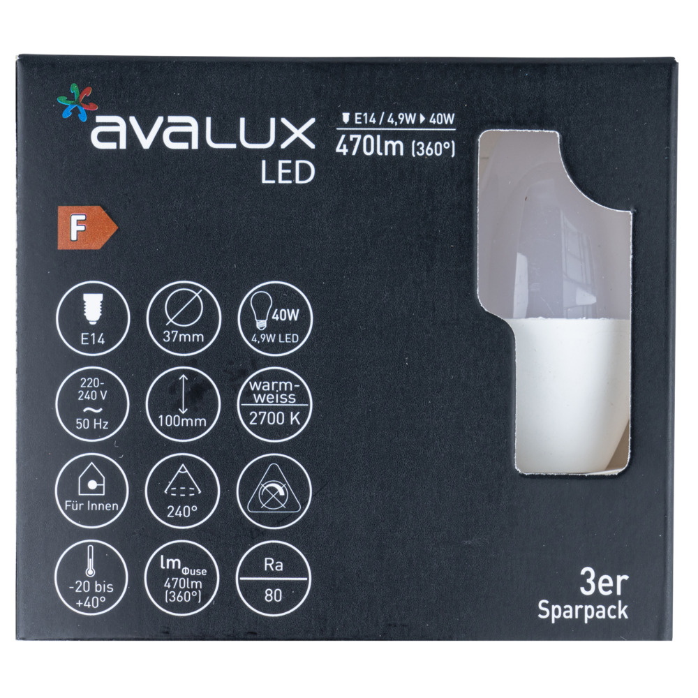 LED-Lampen-Set 3 St&uuml;ck in Kerzenform 4,9 Watt und E14-Sockel image number 2
