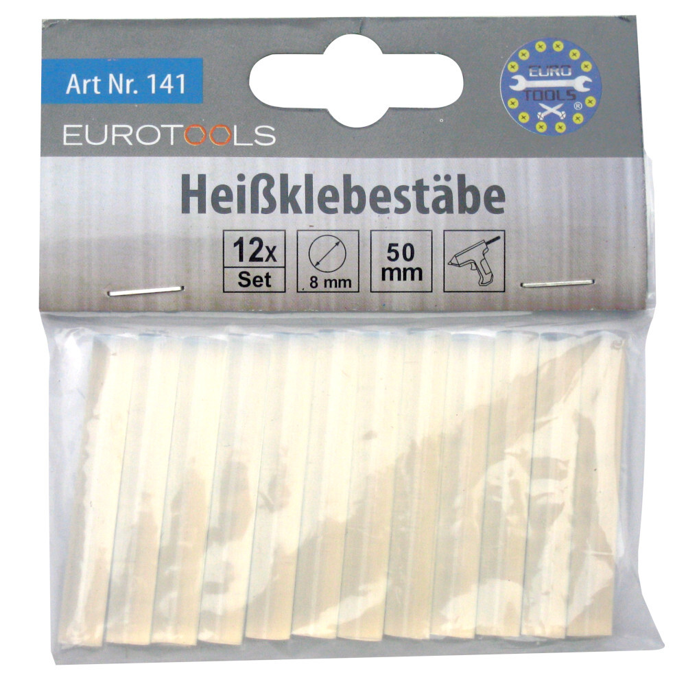 Hei&szlig;klebesticks transparent 12 St&uuml;ck
