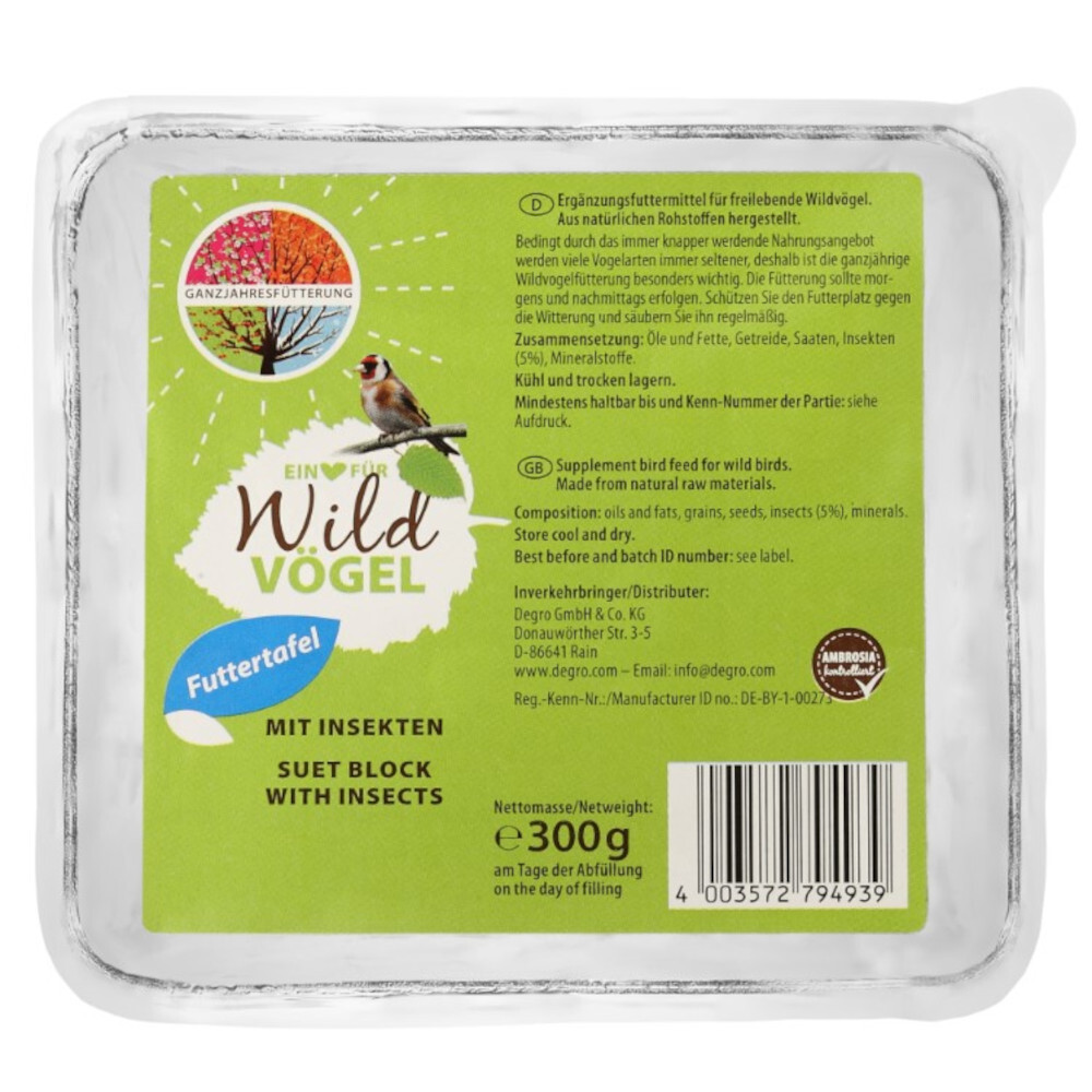 Vogelfutter Buffet mit Insekten 300 g