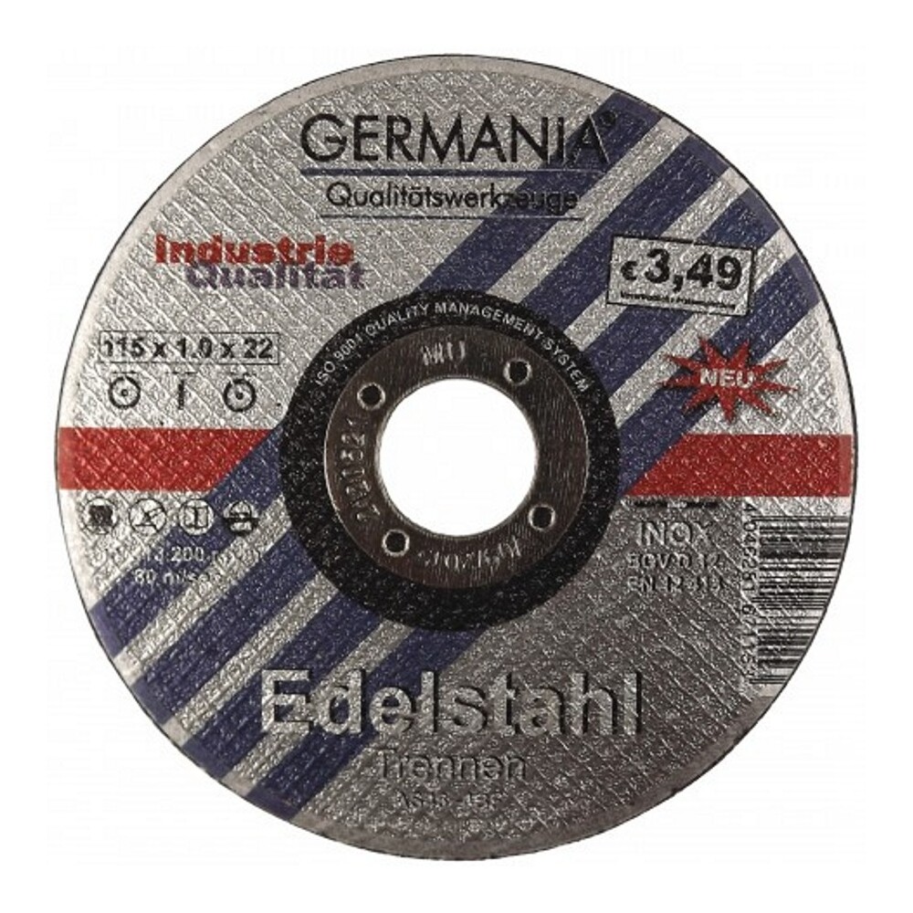 Trennscheibe Edelstahl INOX 115x1,0 Industriequalit&auml;t Trennen