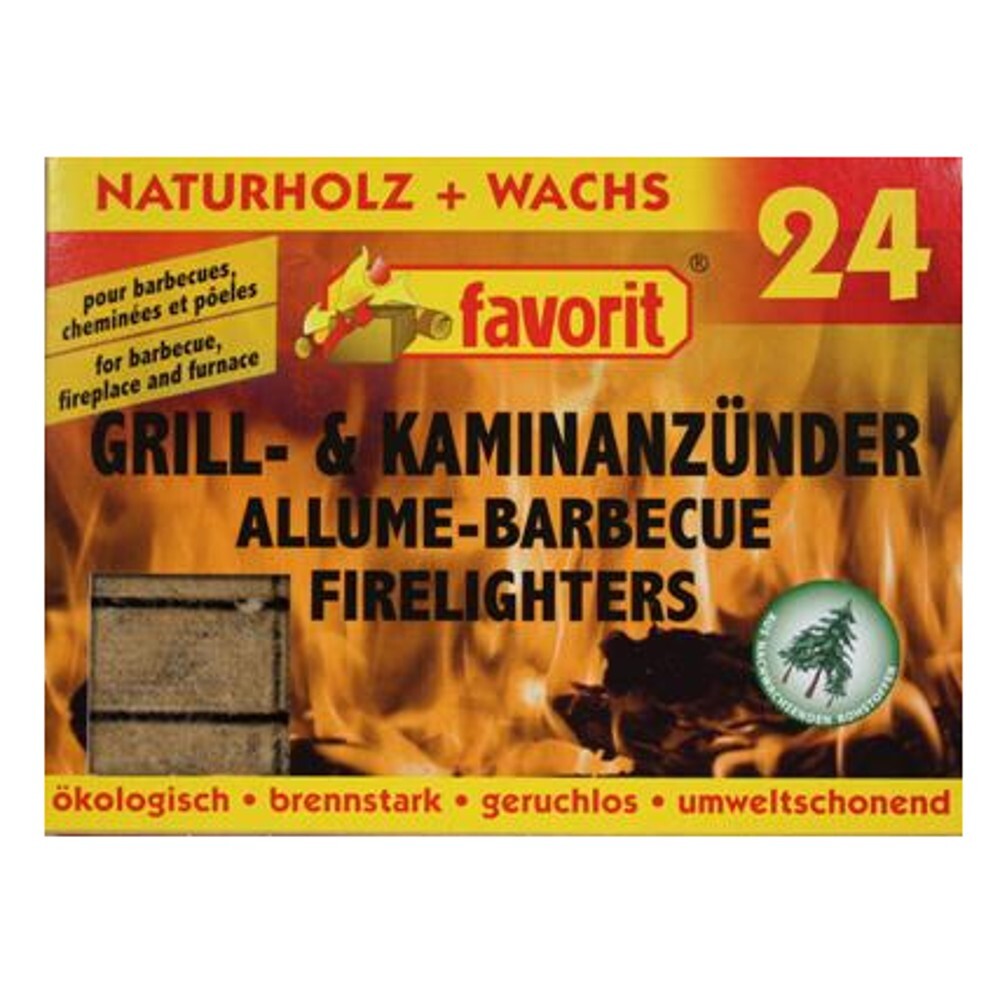 Grillanz&uuml;nder Naturholz 24 St&uuml;ck W&uuml;rfel