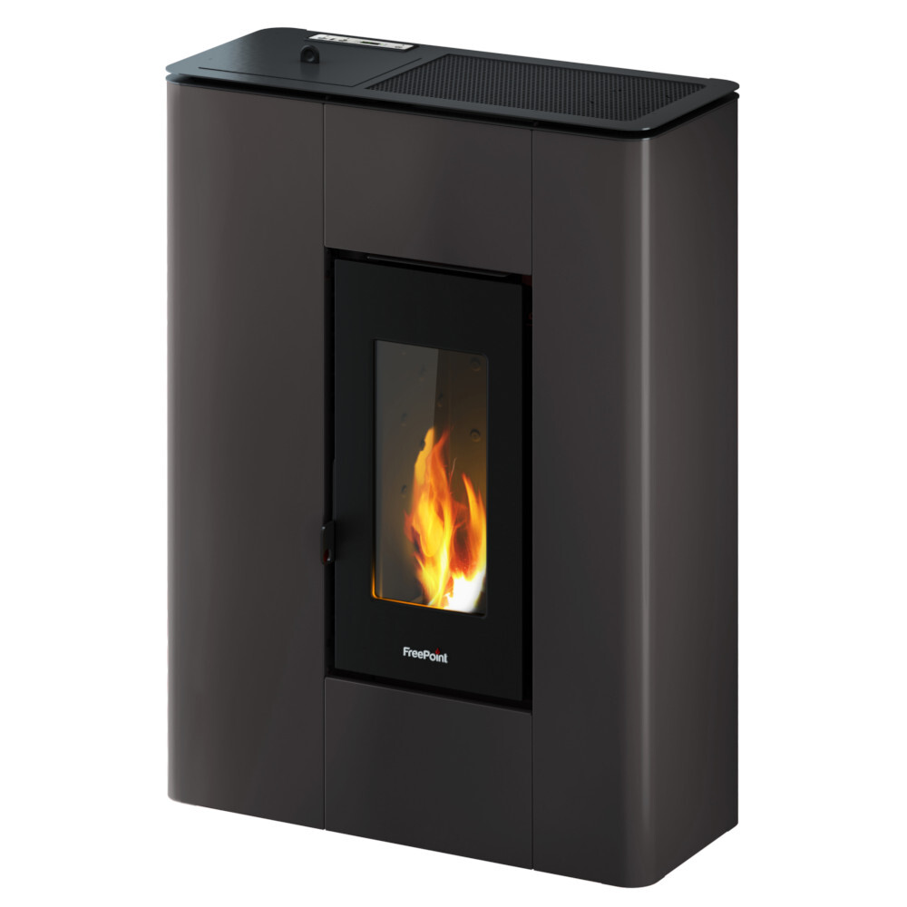 Pelletofen "ATRIUM 5", anthrazit Stahl