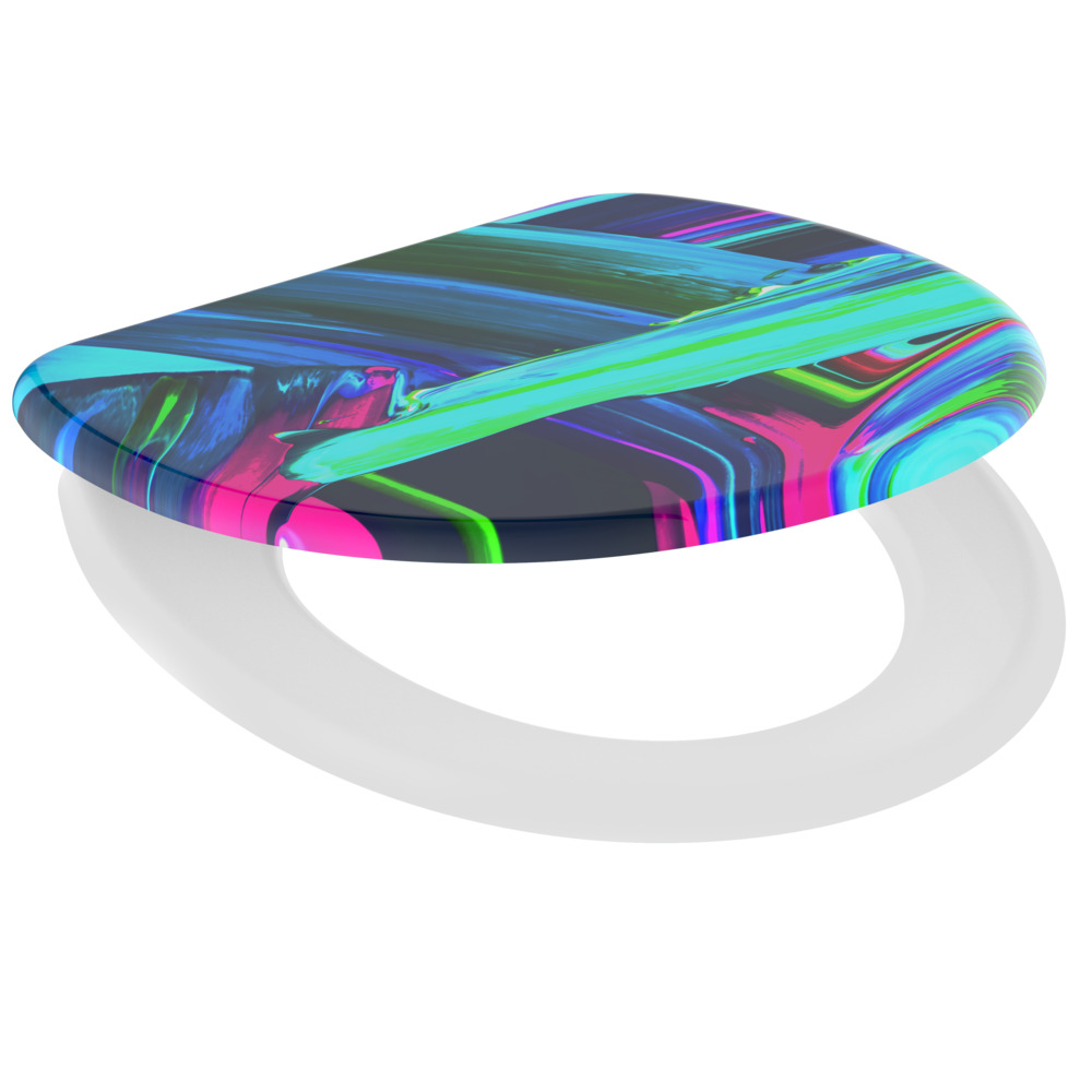 WC-Sitz Duroplast mit Absenkautomatik Neon-Paint image number 2