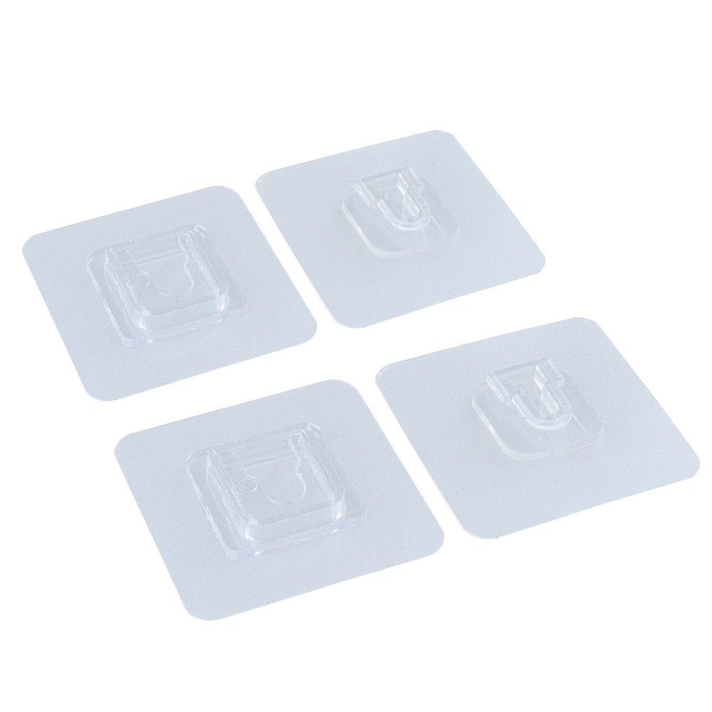 Klebehakenset 2 Paar transparent 55 x 55 mm