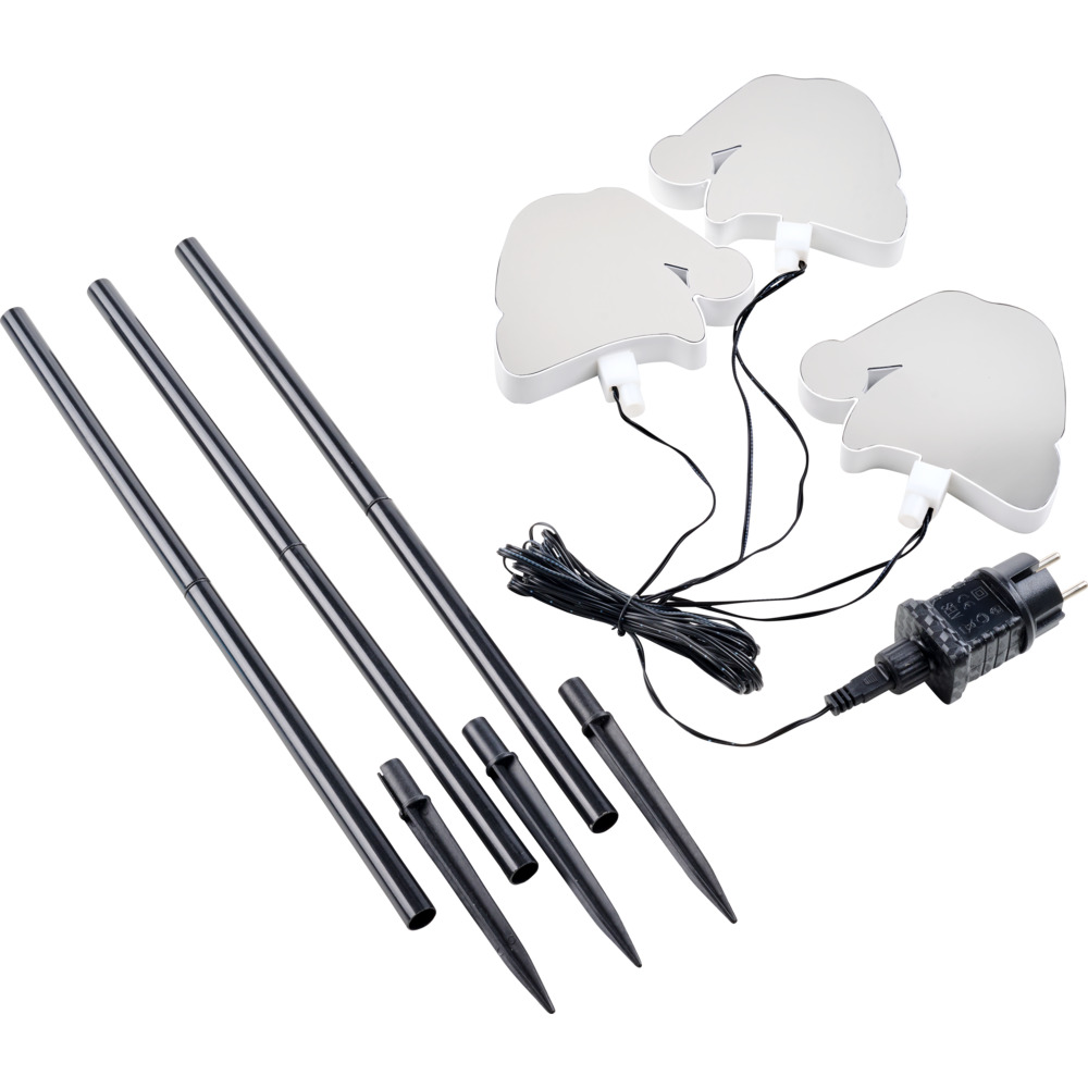 LED-3D-Spiegelleuchte Gartenstecker 3er-Set, sortiert image number 3