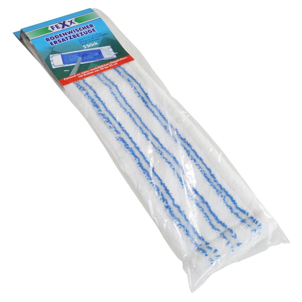 Ersatzbez&uuml;ge Bodenwischer Set 2 St&uuml;ck Microfaser image number 1