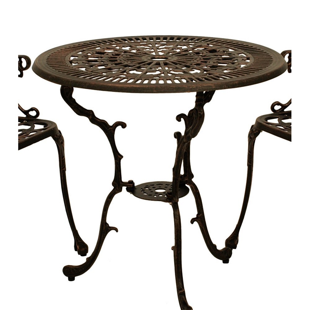 Gartensitzgruppe Jugendstil 3-teilig, Aluguss, Bronze-antik image number 4