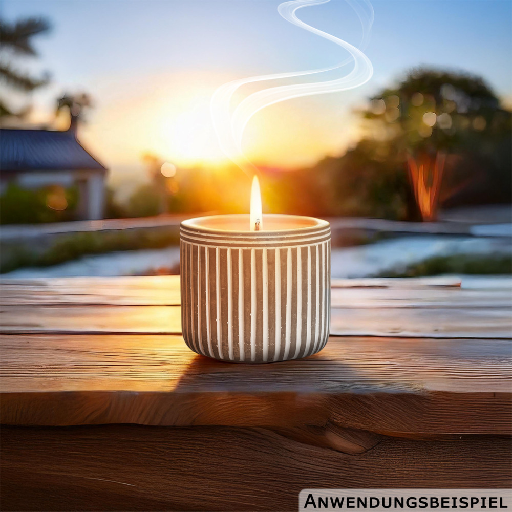 Citronellakerze &Oslash; 7,5 cm im Betontopf image number 7