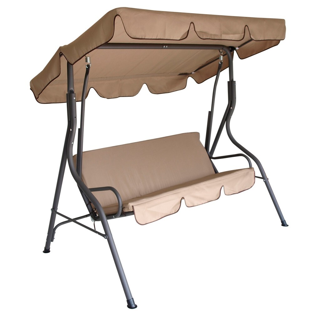 Hollywoodschaukel 3-Sitzer Florida 170 x 110 x 153 cm creme