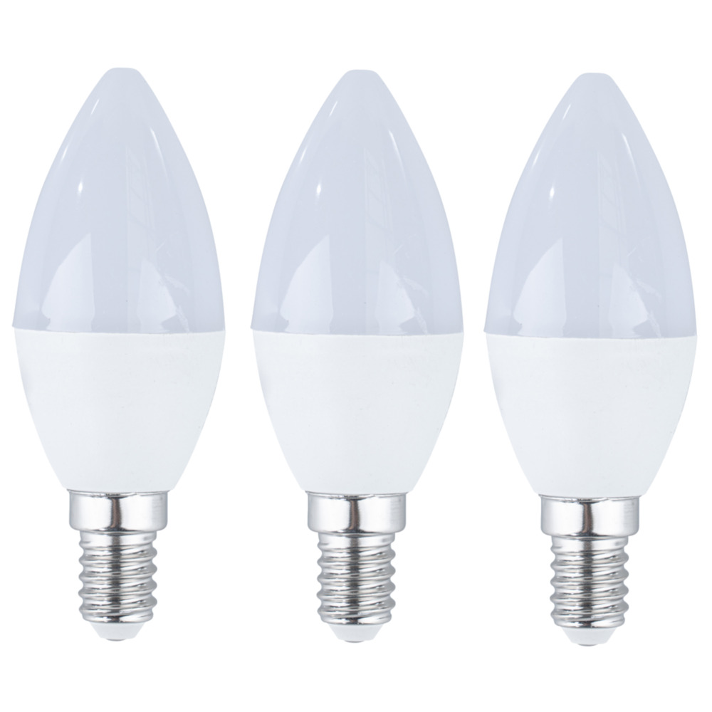 LED-Lampen-Set 3 St&uuml;ck in Kerzenform 4,9 Watt und E14-Sockel