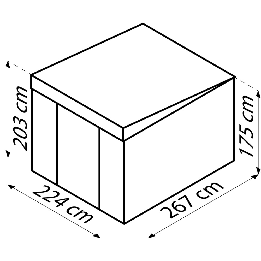 PERGART&reg; Ger&auml;tehaus "L&uuml;beck 89" 224 x 267 x 203 cm anthrazit matt image number 3