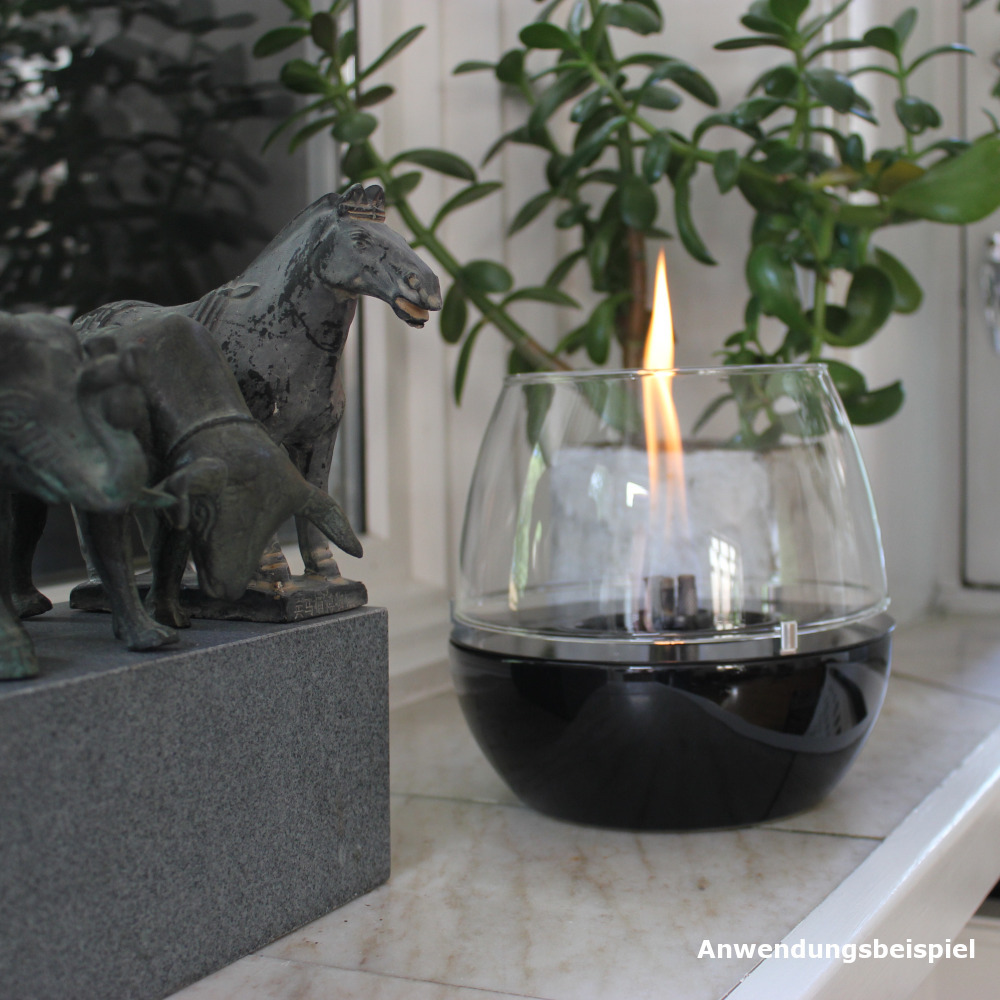 Firefix Tischfeuer Tenderflame &bdquo;Tulpe 18" in schwarz mit 3-fach Docht image number 1