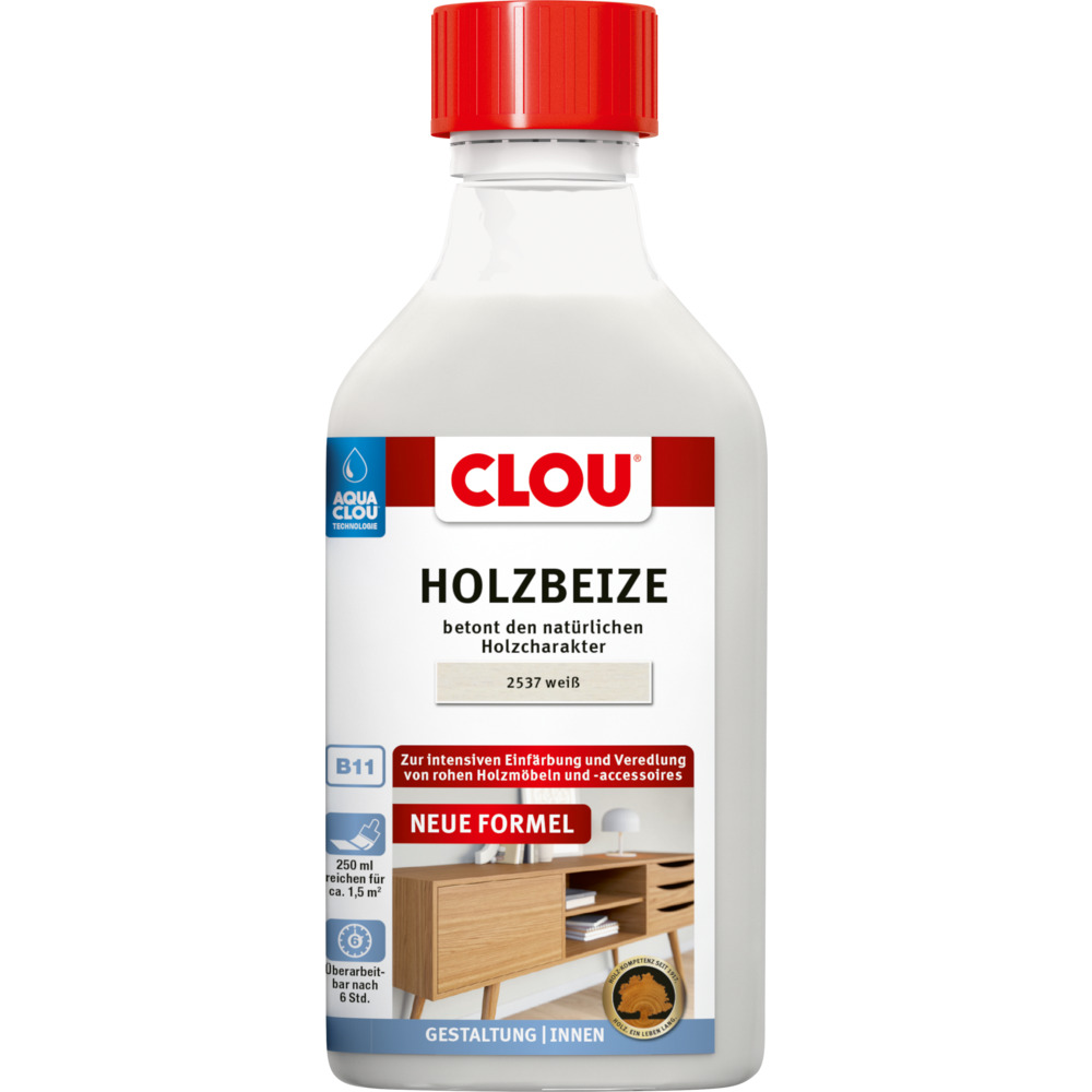 Aqua Clou Holzbeize Wei&szlig; 250 ml