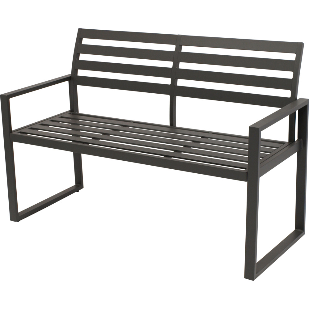 Gartenbank Atlanta 2-Sitzer, Aluminium, Dunkelgrau