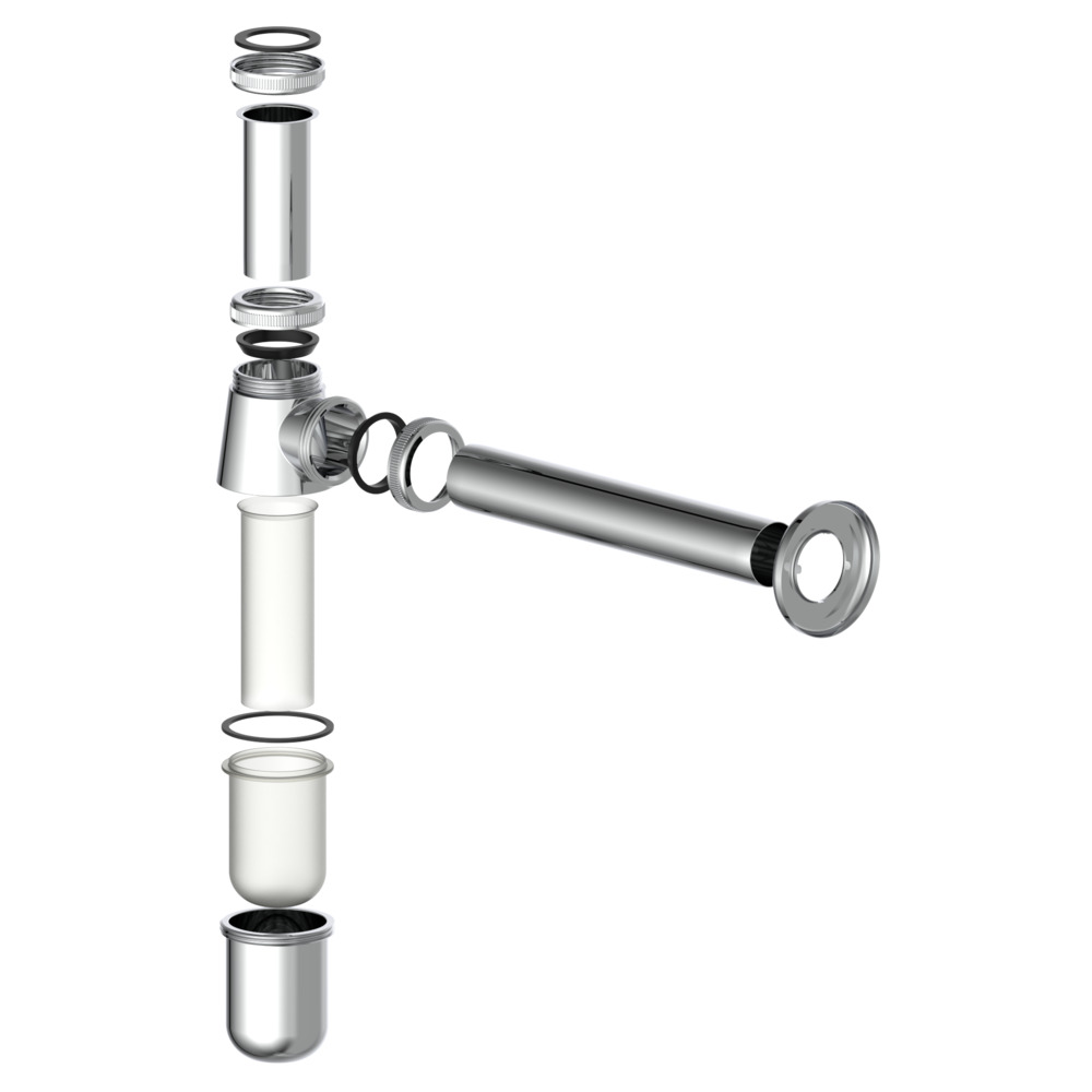 Flaschensiphon 1 1/4 Zoll x 32 mm Waschtisch verchromt image number 1