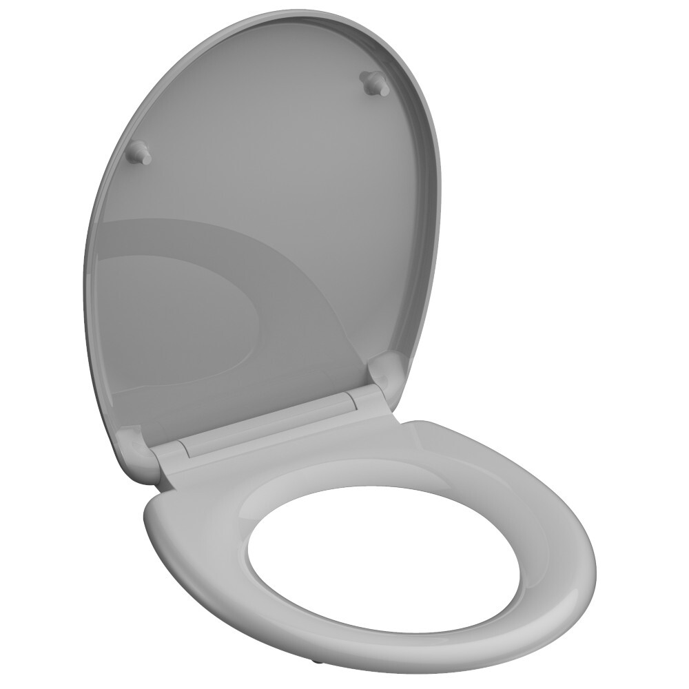 WC-Sitz Absenkautomatik Schnellverschluss Grau image number 3