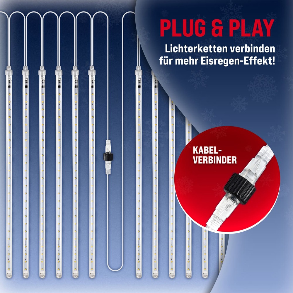 monzana&reg; LED-Lichterkette Diamantenregen bunt image number 2