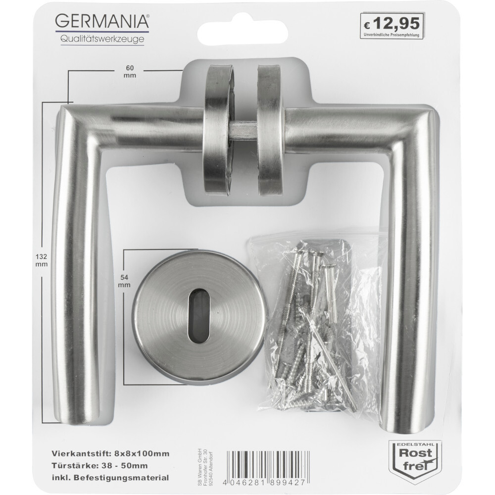 GERMANIA&reg; T&uuml;rgriff Dr&uuml;ckergarnitur gebogen aus Edelstahl image number 5