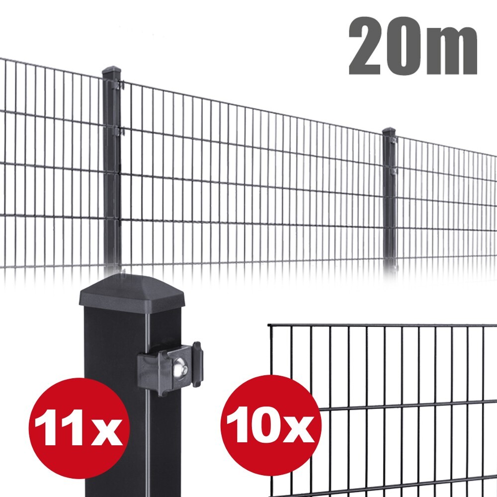 Zaunpaket PICO ca. 0,8 m x ca. 20 m anthrazit verzinkt pulverbeschichtet