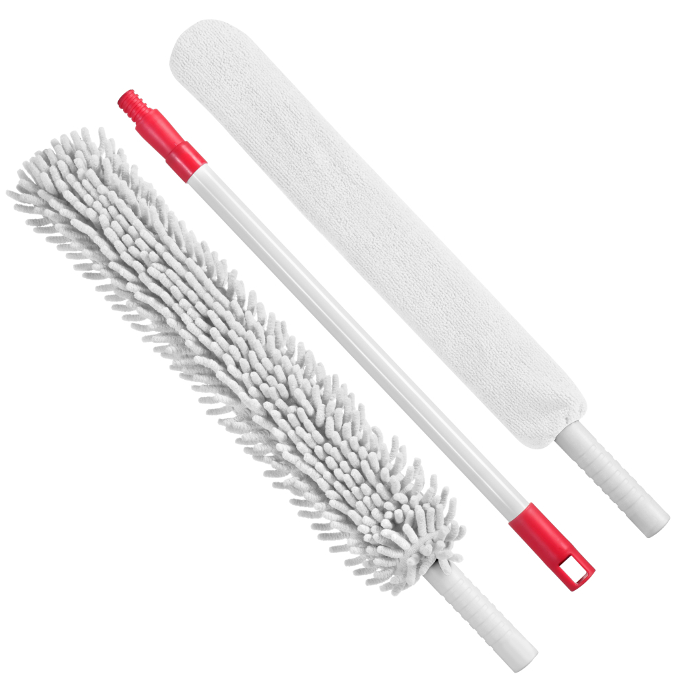 Flachwischer Set 2 St&uuml;ck mit Teleskopstiel image number 1