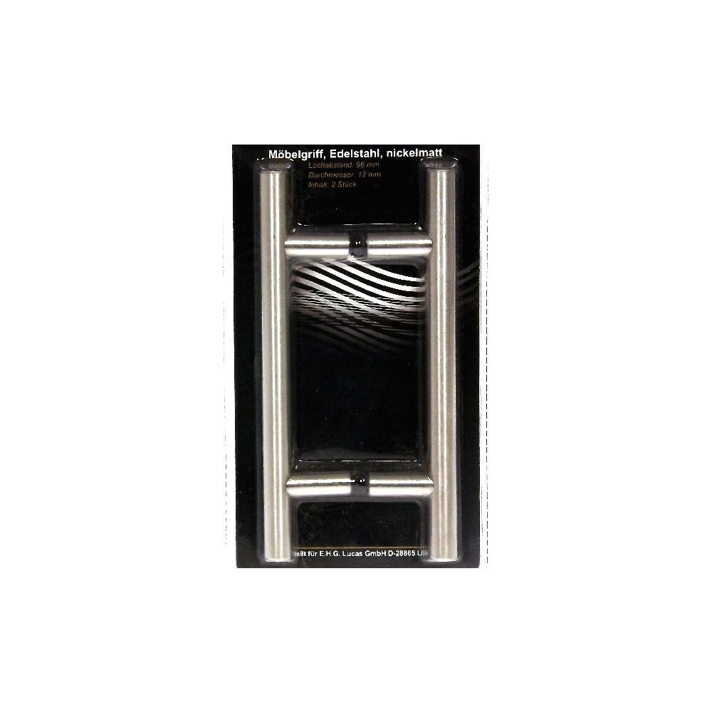 M&ouml;belgriff Lochabstand 96 mm Edelstahl nickelmatt