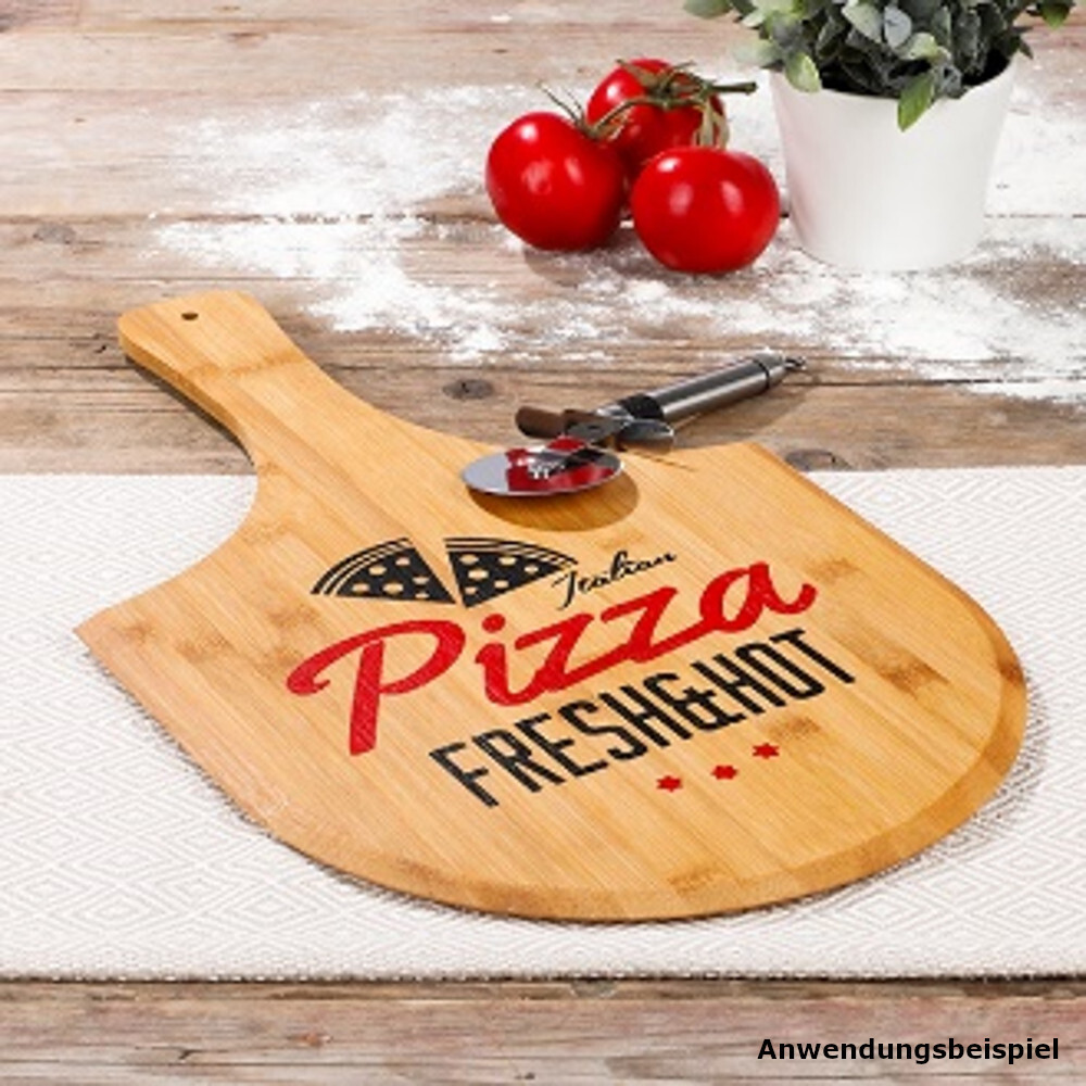 Pizzabrett aus Bambusholz f&uuml;r &Oslash;30 cm Pizzen