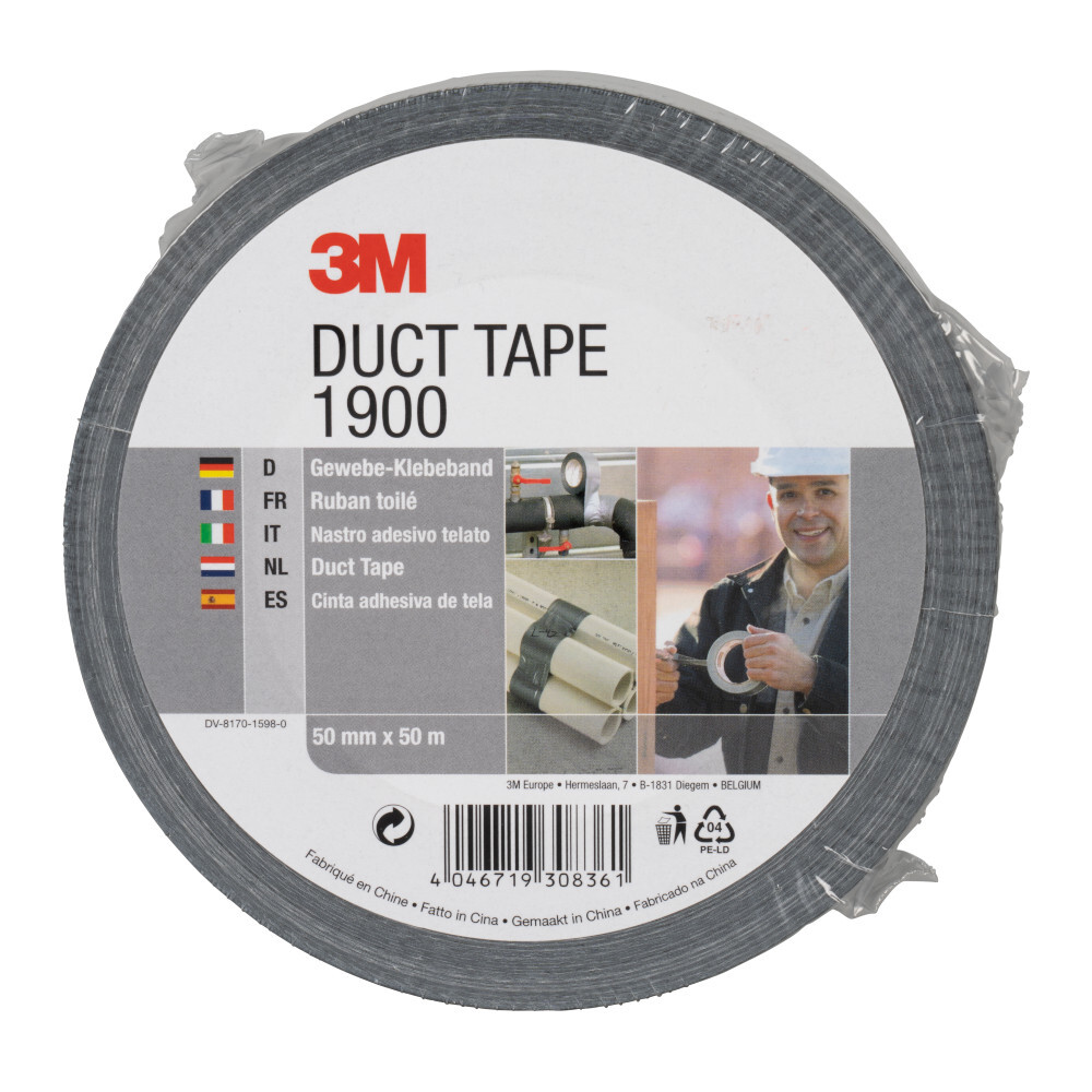 3M Gewebeklebeband Duct Tape 1900 in schwarz 50 m x 50 mm image number 2