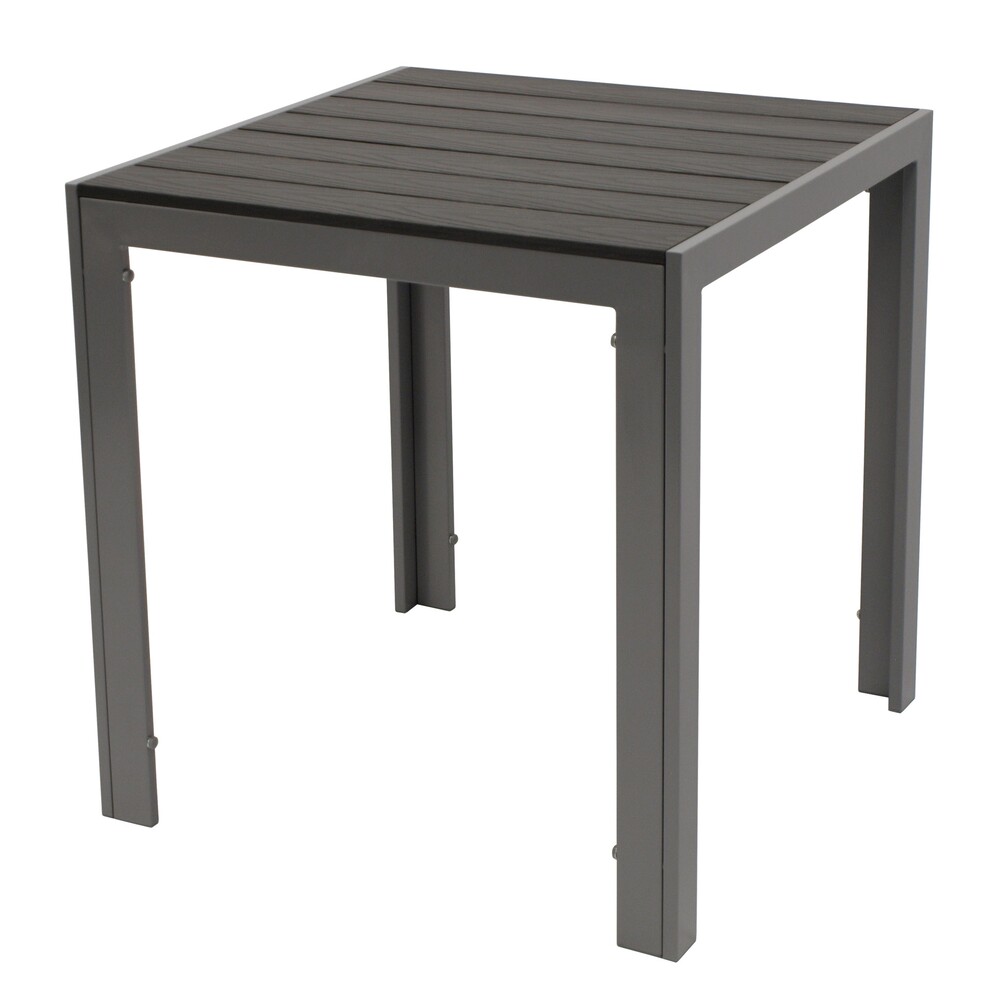 Bistrotisch 70 x 70 cm Aluminium und Kunstholz